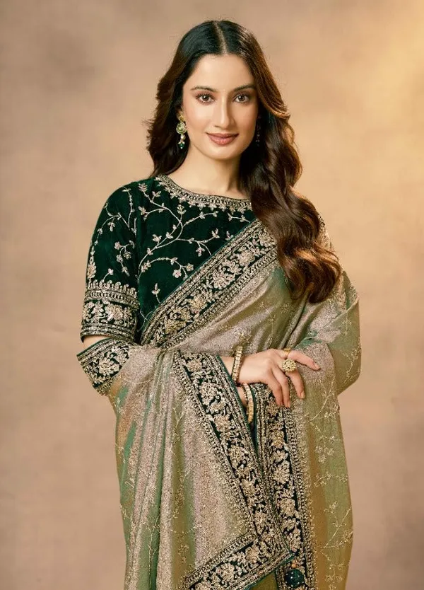 Green_Premium_Designer_Heavy_Wedding_Wear_Kora_Zari_Tissue_Silk_Saree_Default_Title