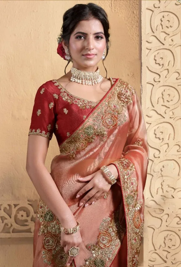 Festive_Wear_Elegant_Pueka_Work_Sequin_Detailing_Twill_Tissue_Saree_Default_Title