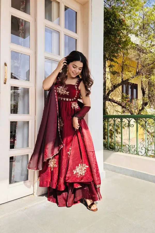 Maroon_Readymade_Heavy_Designer_Embroidery_Sequence_Work_Salwar_Suit
