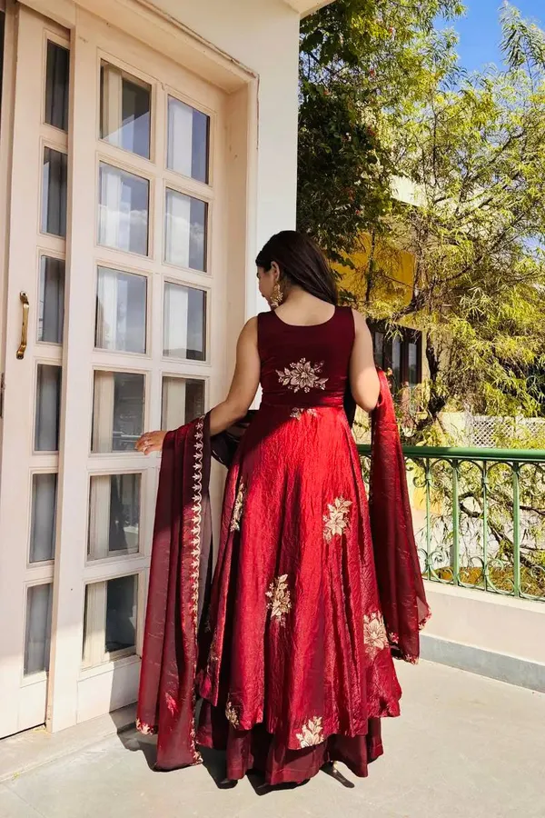 Maroon_Readymade_Heavy_Designer_Embroidery_Sequence_Work_Salwar_Suit