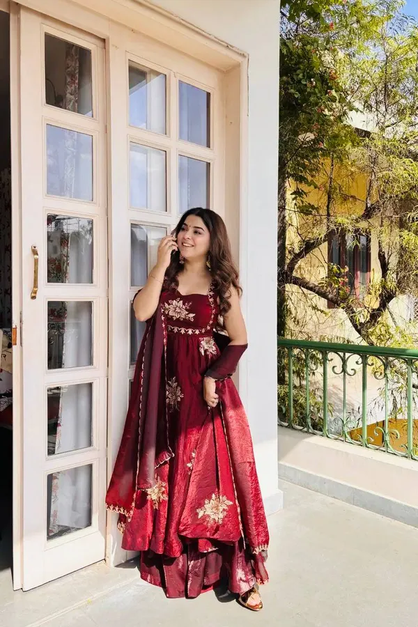 Maroon_Readymade_Heavy_Designer_Embroidery_Sequence_Work_Salwar_Suit