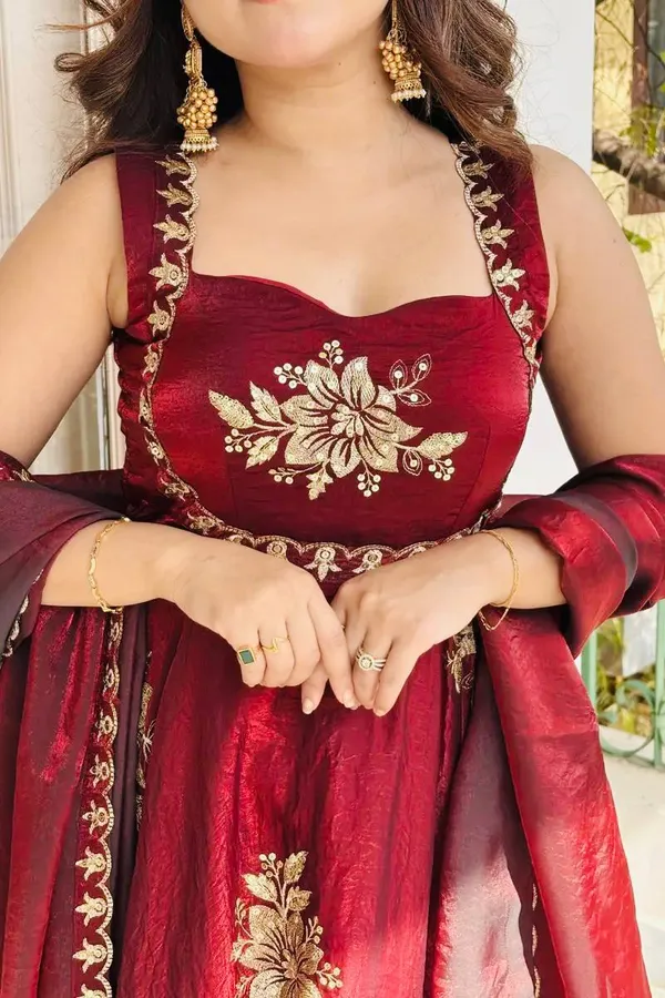 Maroon_Readymade_Heavy_Designer_Embroidery_Sequence_Work_Salwar_Suit