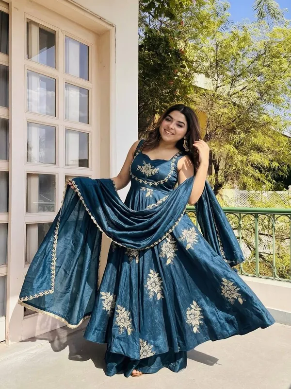 Teal_Readymade_Heavy_Women_S_Designer_Festive_Wear_Salwar_Suit