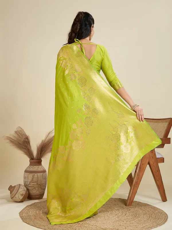 Parrot_Green_Ethnic_Designer_Soft_Kanjivaram_Silk_Saree_Default_Title