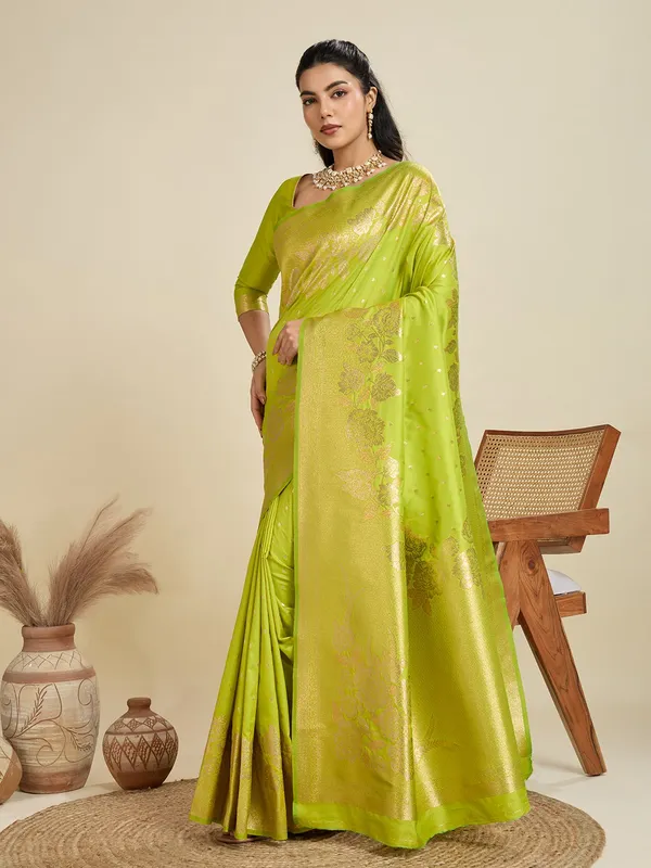 Parrot_Green_Ethnic_Designer_Soft_Kanjivaram_Silk_Saree_Default_Title