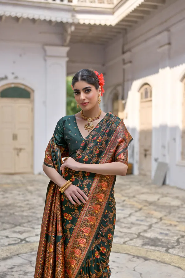 Green_Premium_Designer_Soft_Pashmina_Silk_Saree_Default_Title
