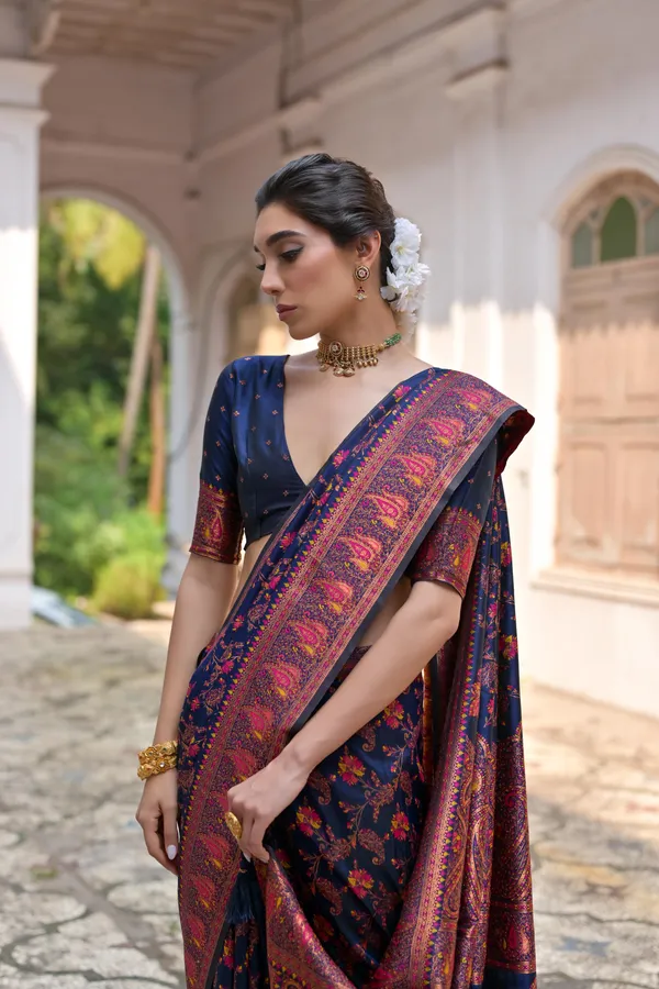 Navy_Blue_Premium_Wedding_Wear_Designer_Soft_Pashmina_Silk_Saree_Default_Title
