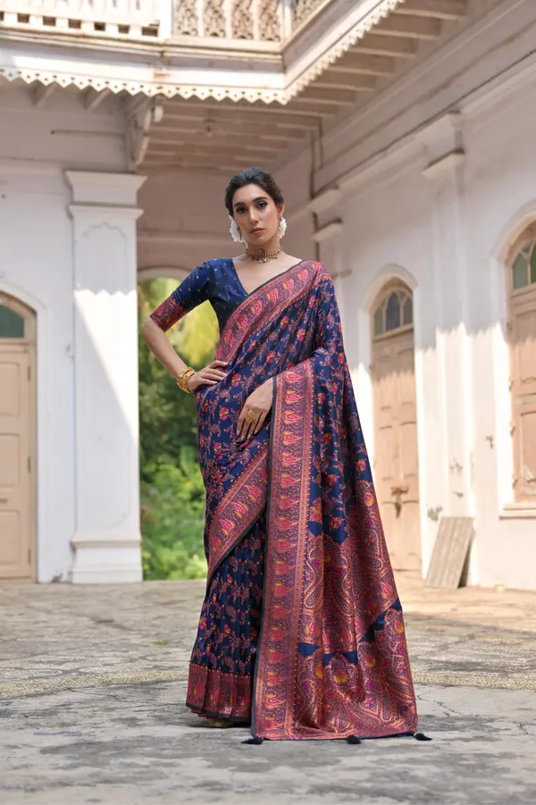 Navy_Blue_Premium_Wedding_Wear_Designer_Soft_Pashmina_Silk_Saree_Default_Title