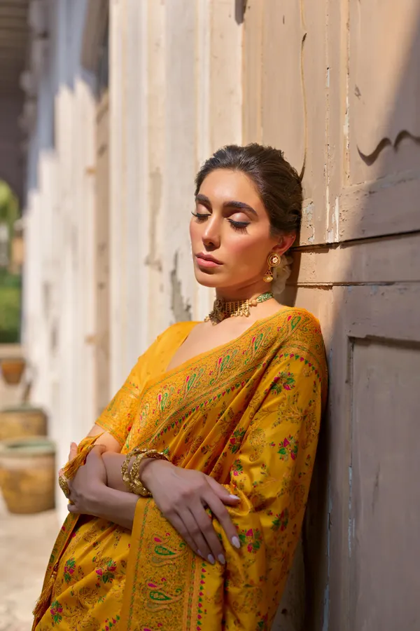 Yellow_Premium_Designer_Soft_Pashmina_Silk_Saree_Default_Title