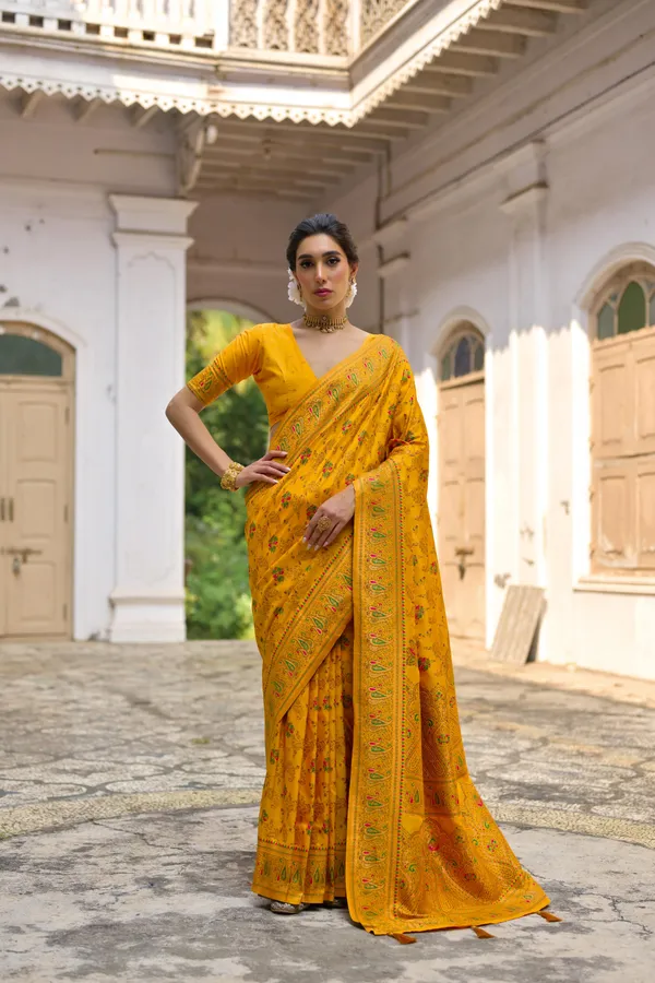 Yellow_Premium_Designer_Soft_Pashmina_Silk_Saree_Default_Title