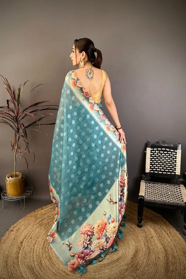 Sky_Blue_Floral_Cotton_Saree_Default_Title