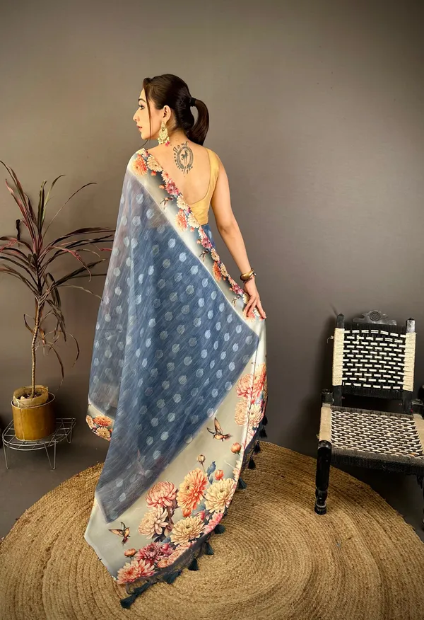 Mist_Blue_Floral_Cotton_Saree_Default_Title