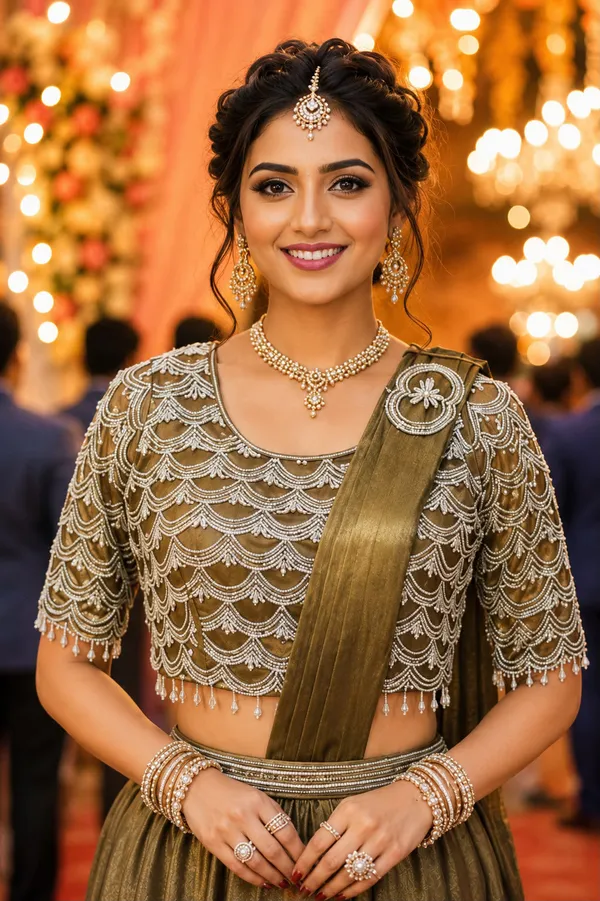 Olive_Gold_Premium_Satin_Crush_Ready_To_Wear_Saree_Default_Title