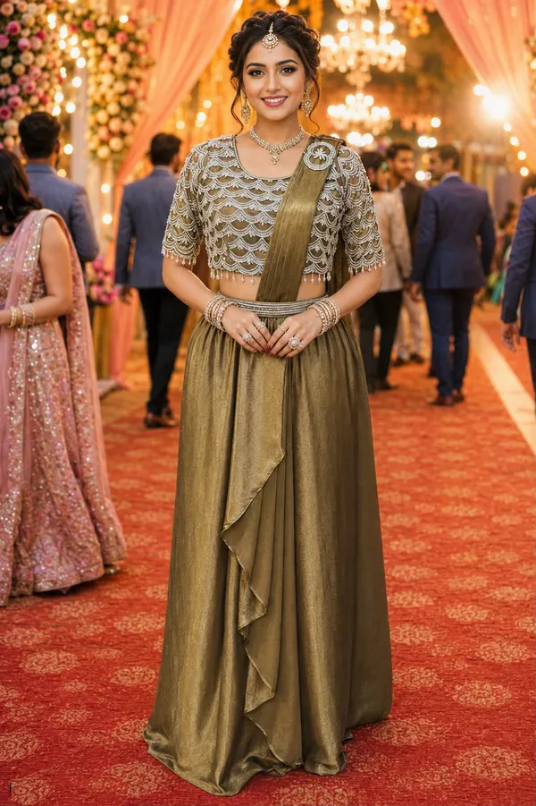Olive_Gold_Premium_Satin_Crush_Ready_To_Wear_Saree_Default_Title