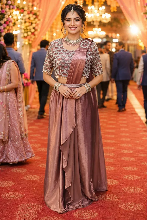 Rose_Gold_Premium_Satin_Crush_Ready_To_Wear_Saree_Default_Title