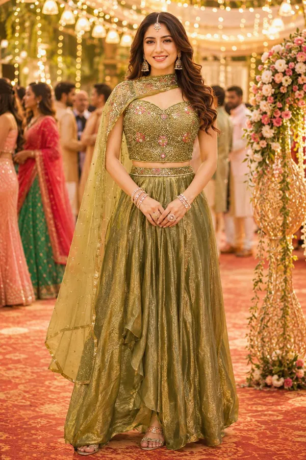 Olive_Green_Fancy_Satin_Embroidered_Lehenga_Set_Default_Title