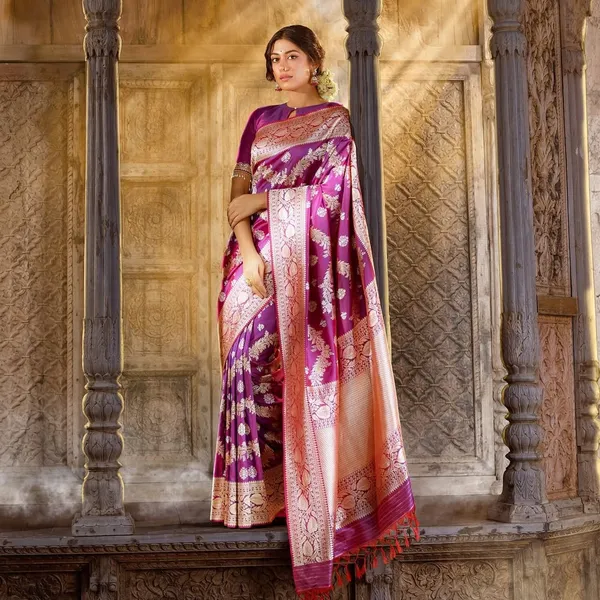 Lavender_Banarasi_Soft_Silk_Saree_Default_Title