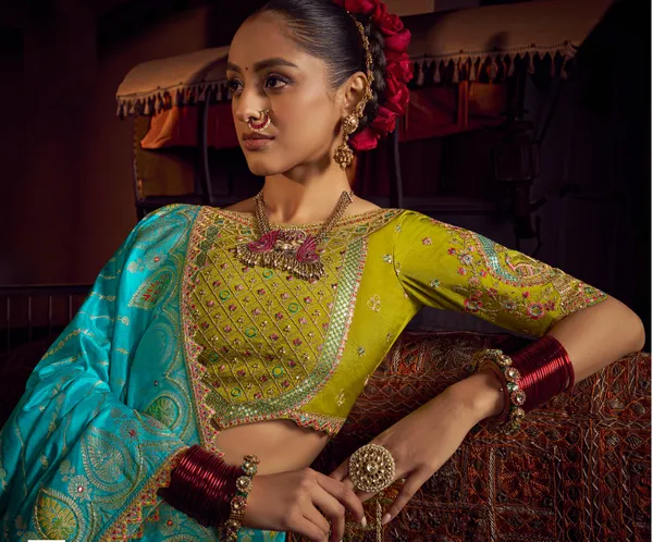 Turquoise_Blue_Pure_Viscose_Dola_Saree_With_Designer_Paisley_Border_Fancy_Lace_Default_Title