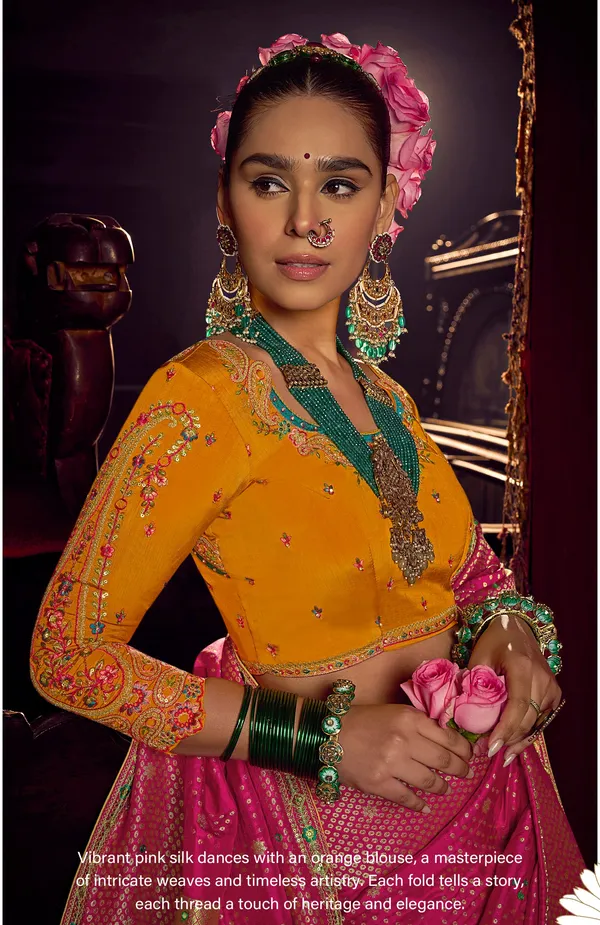 Fuchsia_Pink_Pure_Viscose_Dola_Saree_With_Rich_Gold_Zari_Border_Fancy_Designer_Lace_Default_Title