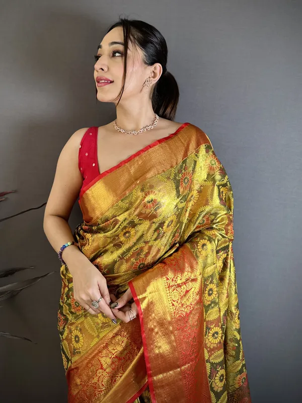 Mustard_Gold_Kanjivaram_Semi_Silk_Saree_With_Rich_Red_Zari_Temple_Border_Default_Title
