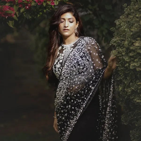 Jet_Black_Butterfly_Soft_Net_Saree_With_Heavy_Silver_Sequin_Border_Default_Title