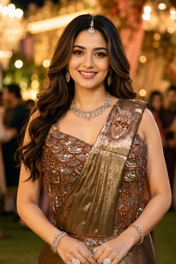 Bronze_Gold_Sandwash_Satin_Saree_With_Embellished_Designer_Border_Default_Title