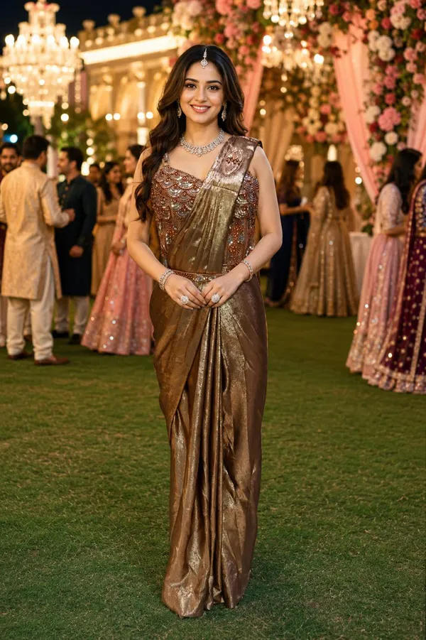 Bronze_Gold_Sandwash_Satin_Saree_With_Embellished_Designer_Border_Default_Title
