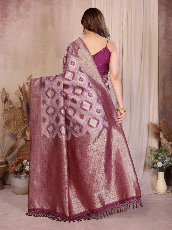 Dusty_Mauve_Pure_Cotton_Saree_With_Rose_Gold_Zari_Woven_Border_Default_Title