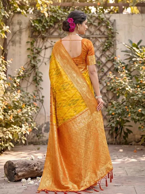 Mustard_Yellow_Soft_Silk_Saree_With_Golden_Orange_Designer_Brocade_Border_Default_Title