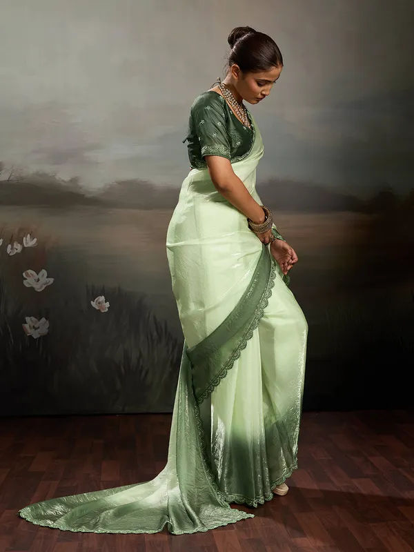 Mint_Green_Satin_Saree_With_Designer_Lace_Border_Default_Title