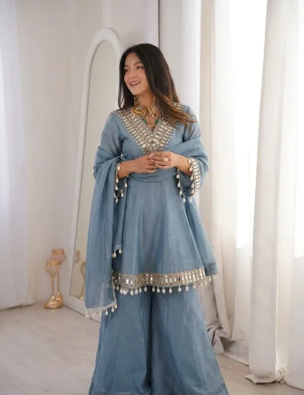Ethnivo_Sky_Blue_Mirror_Border_Soft_Chinon_Sharara_Suit_Set