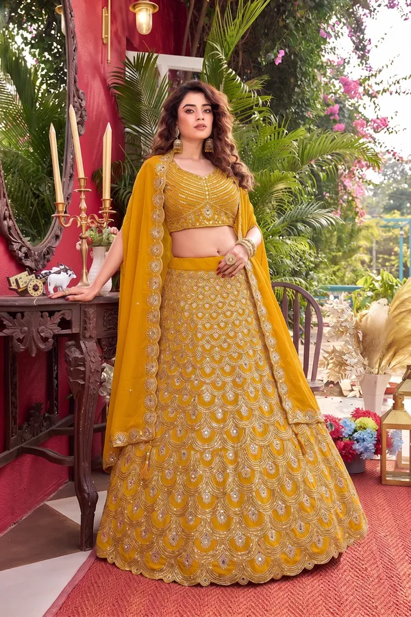 Mustard_Yellow_Real_Mirror_Sequins_Embroidered_Faux_Georgette_Lehenga_Choli_Set_Default_Title