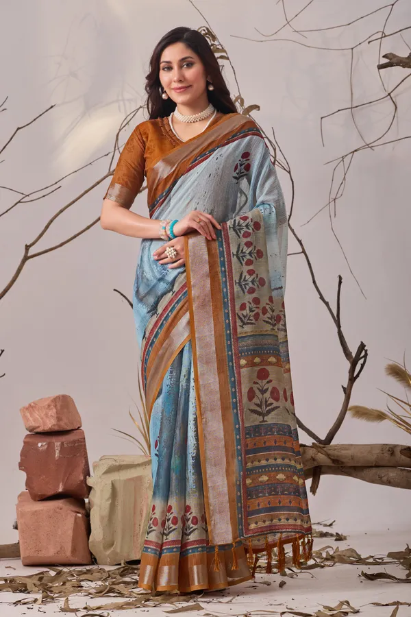Sky_Blue_Mustard_Border_Classy_Designer_Printed_Saree_Default_Title