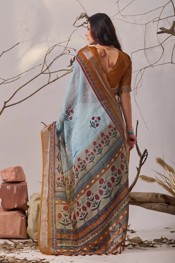 Sky_Blue_Mustard_Border_Classy_Designer_Printed_Saree_Default_Title