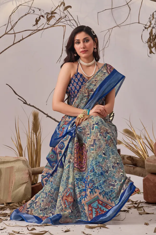 Royal_Blue_Border_Classy_Designer_Printed_Saree_Default_Title