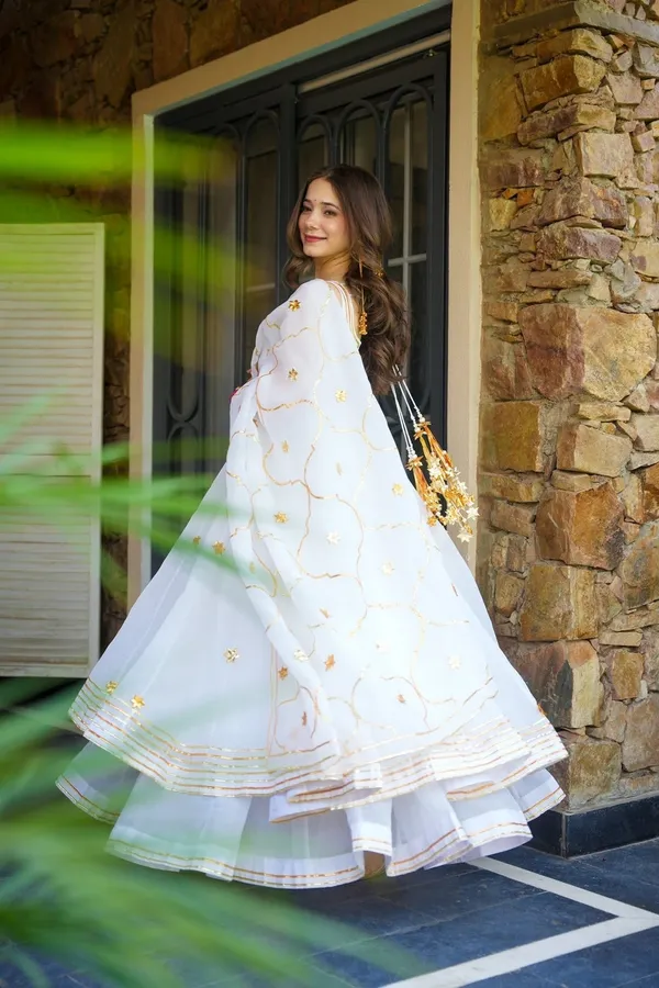 White_Gold_Border_Soft_Crunchy_Chiffon_Readymade_Anarkali_Suit