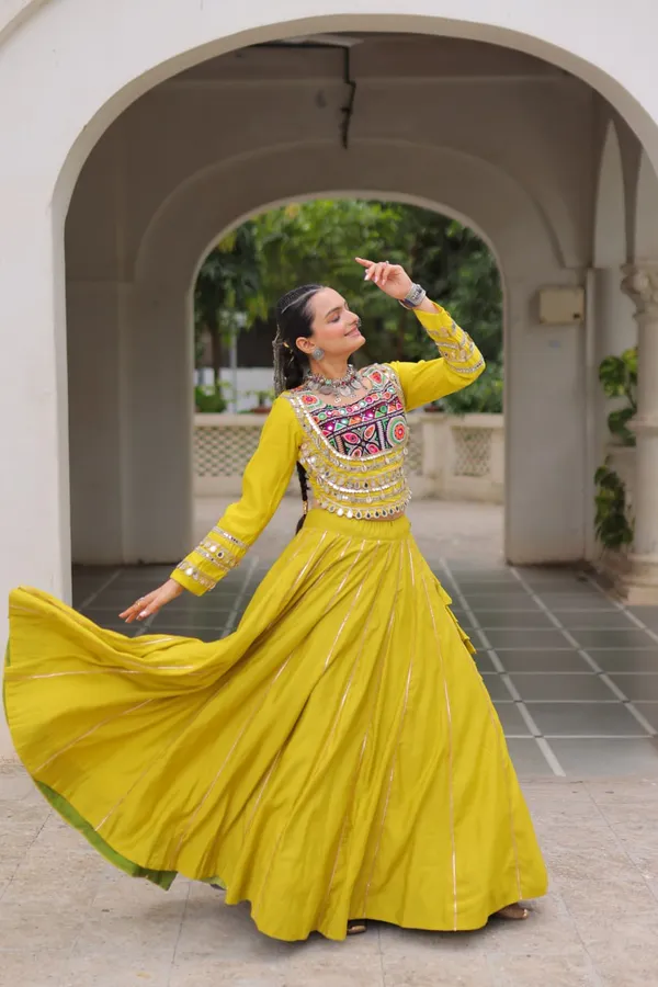Navratri_Mustard_Yellow_Roman_Silk_Designer_Lehenga_With_Mirror_Work_Border_Default_Title