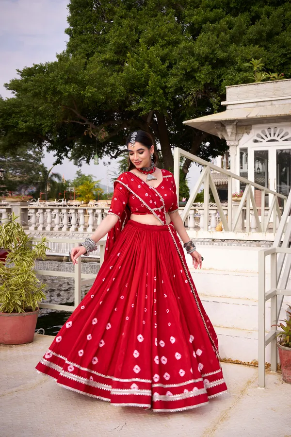 Ruby_Red_Pure_Chanderi_Navratri_Lehenga_Choli_With_Silver_Lace_Border_Default_Title