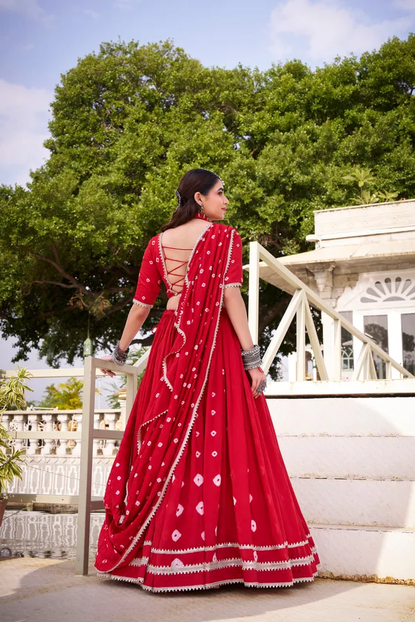 Ruby_Red_Pure_Chanderi_Navratri_Lehenga_Choli_With_Silver_Lace_Border_Default_Title