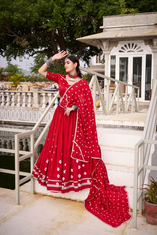 Ruby_Red_Pure_Chanderi_Navratri_Lehenga_Choli_With_Silver_Lace_Border_Default_Title