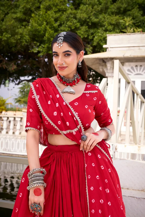 Ruby_Red_Pure_Chanderi_Navratri_Lehenga_Choli_With_Silver_Lace_Border_Default_Title