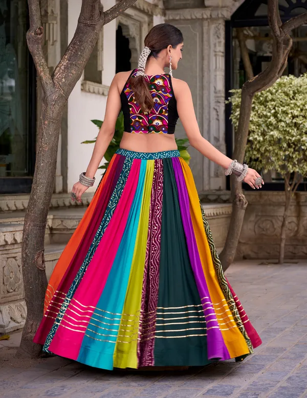 Multicolor_Premium_Georgette_Navratri_Designer_Lehenga_Choli_With_Golden_Stripe_Border_Default_Title