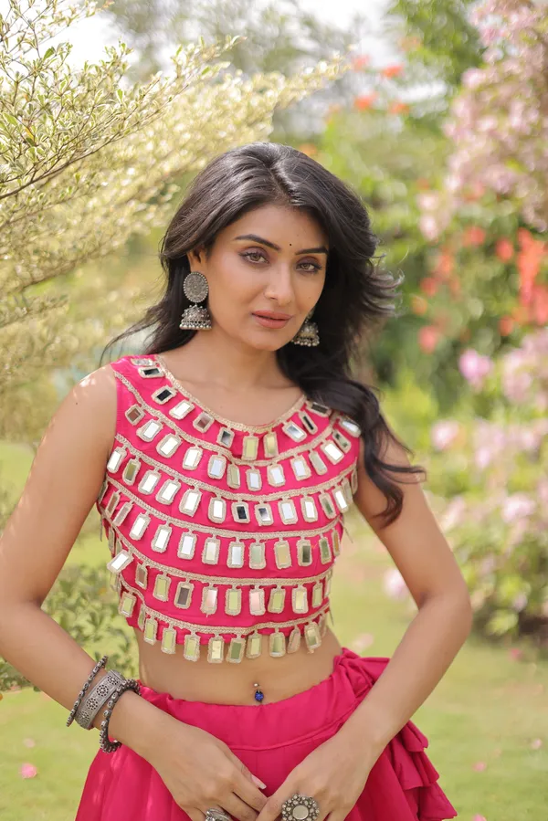 Rani_Pink_Roman_Silk_Navratri_Lehenga_Choli_With_Mirror_Inspired_Designer_Blouse_Default_Title