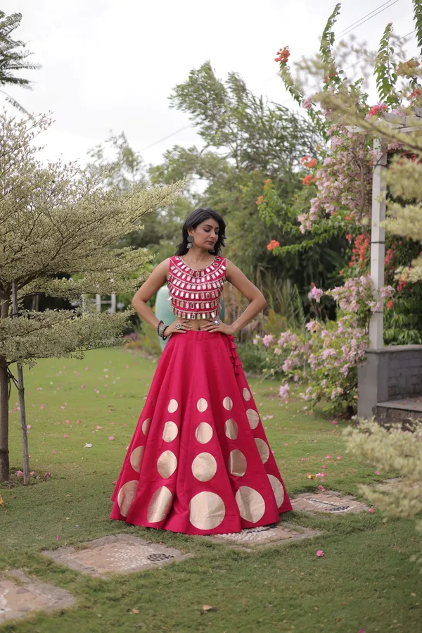 Rani_Pink_Roman_Silk_Navratri_Lehenga_Choli_With_Mirror_Inspired_Designer_Blouse_Default_Title