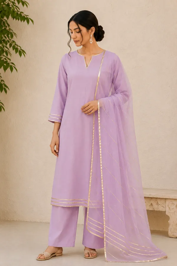 Lavender_Premium_Cotton_Straight_Suit_With_Elegant_Gold_Border