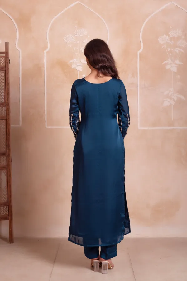 Ethnivo_Navy_Blue_Satin_Salwar_Suit_With_Embroidered_Organza_Border