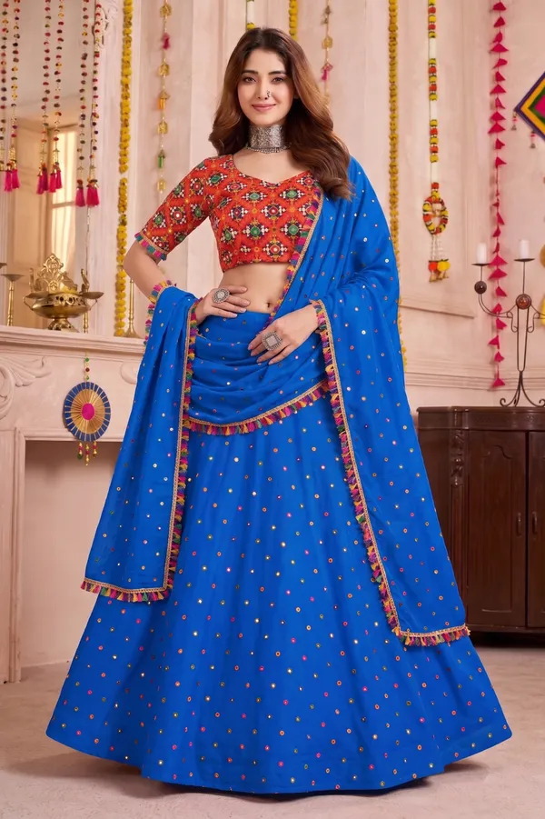 Royal_Blue_Navratri_Lehenga_Choli_With_Multicolor_Embroidered_Border_Default_Title