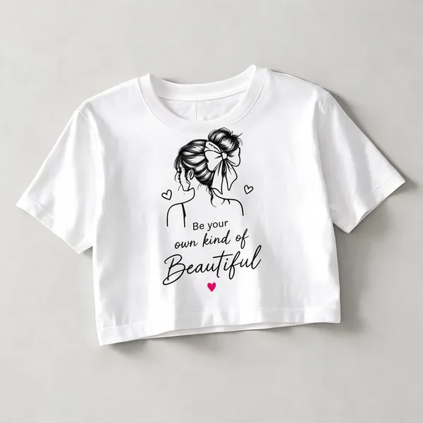 White_Pink_Cotton_Graphic_Print_Crop_Tops_For_Girls