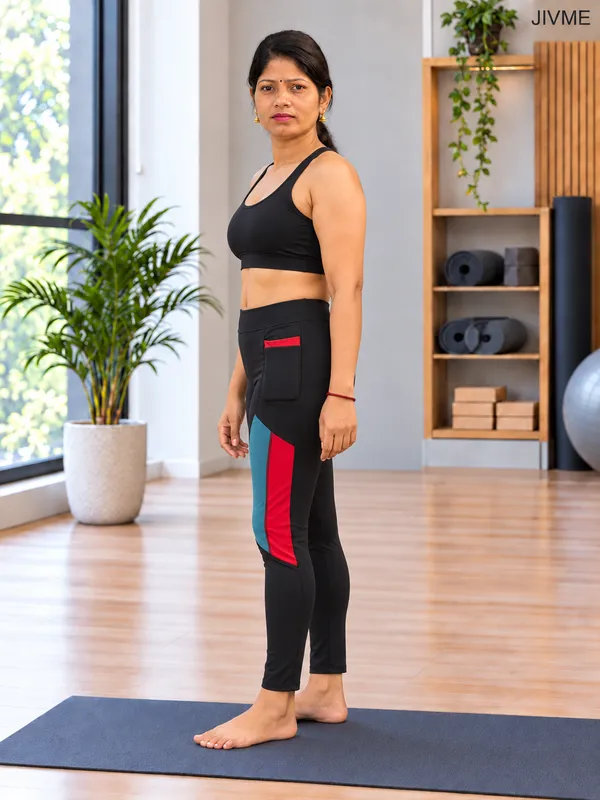 Black_Geometric_Print_Active_Leggings_for_Women