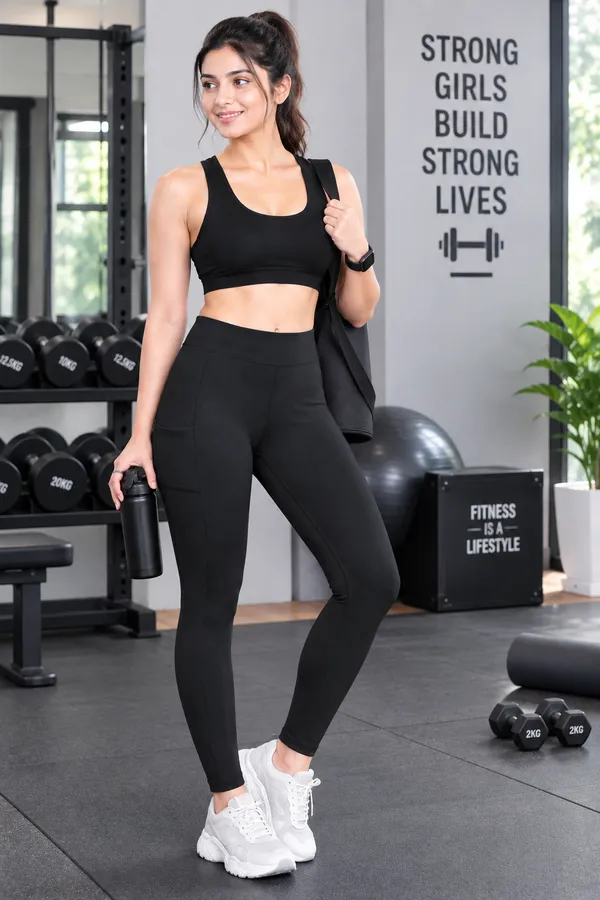 Black_Lycra_Slim_Fit_Cropped_Top_And_Leggings_Set_For_Women